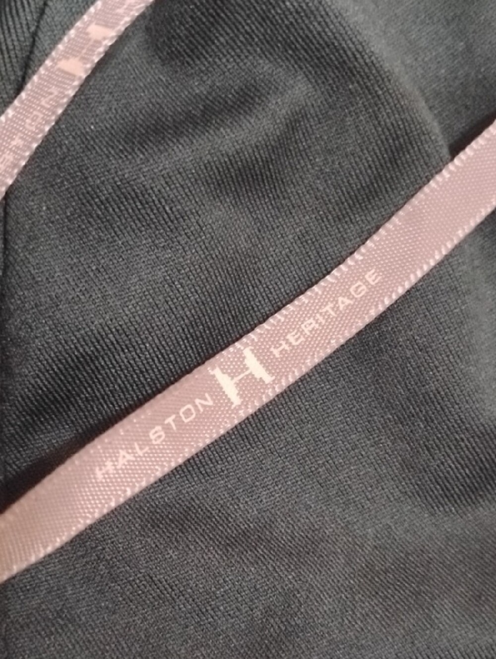Halston Heritage Moss & Grey Pleated Halter Dress - Picture 2 of 9